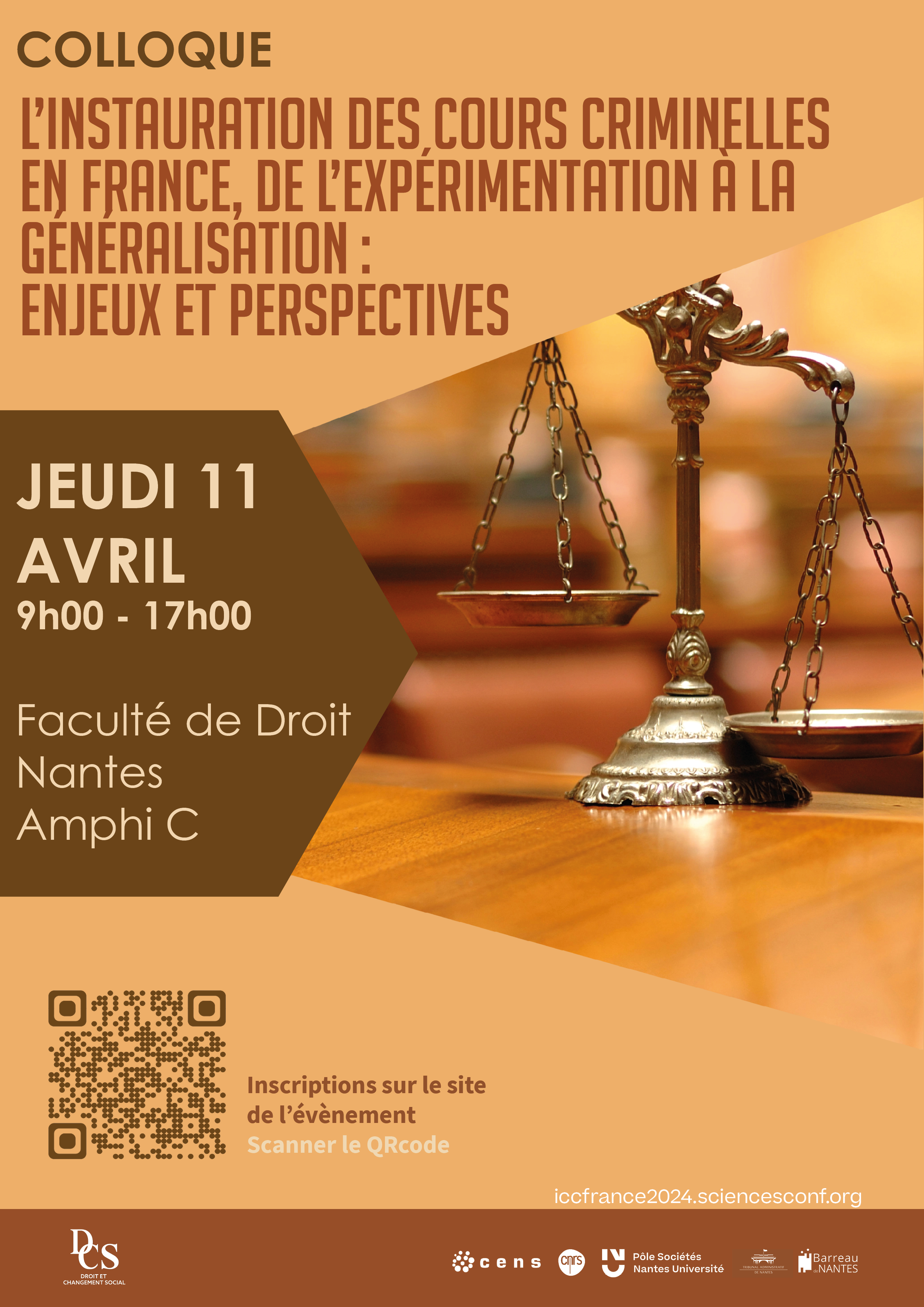 Colloque -  L'instauration des cours criminelles en France, de l'expérimentation à la généralisation : enjeux et perspectives
