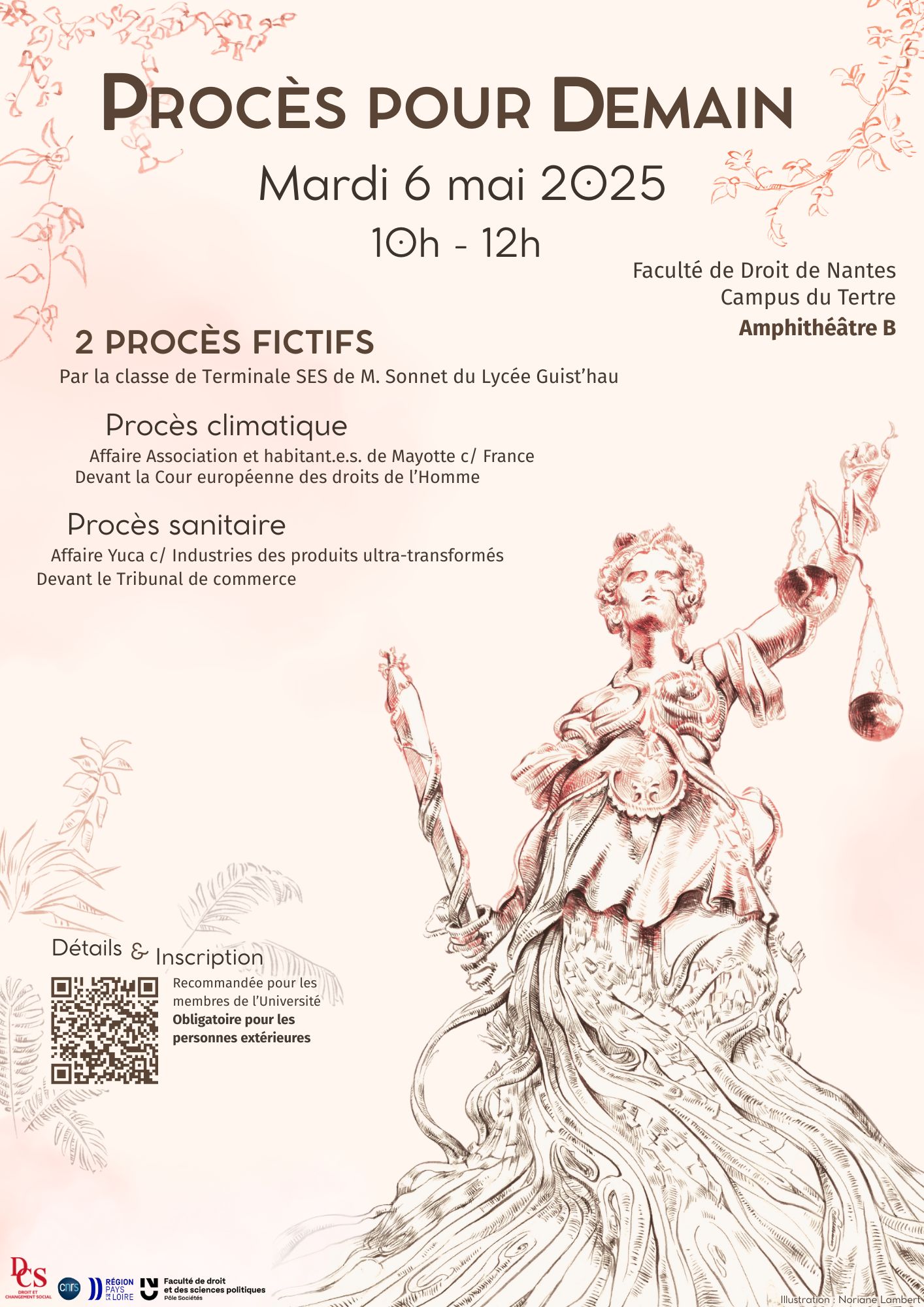 Affiche procès pour demain