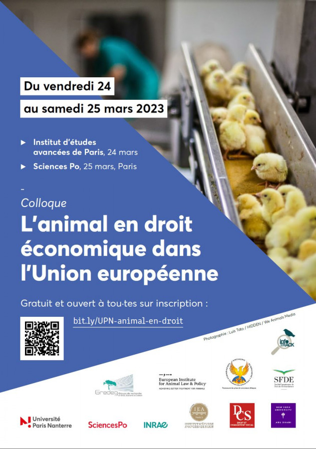 Colloque - L'animal en droit économique dans l'Union européenne