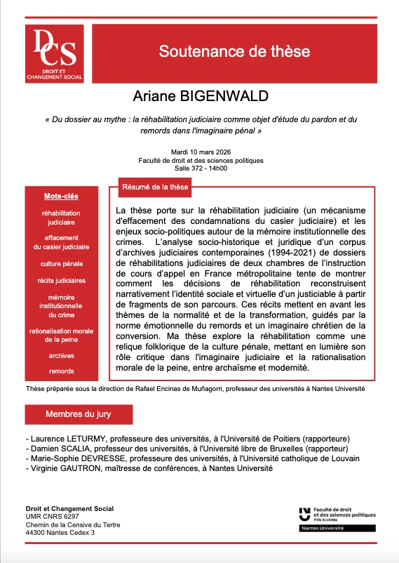 Avis Soutenace Arine Bigenwald 10 mars 2026