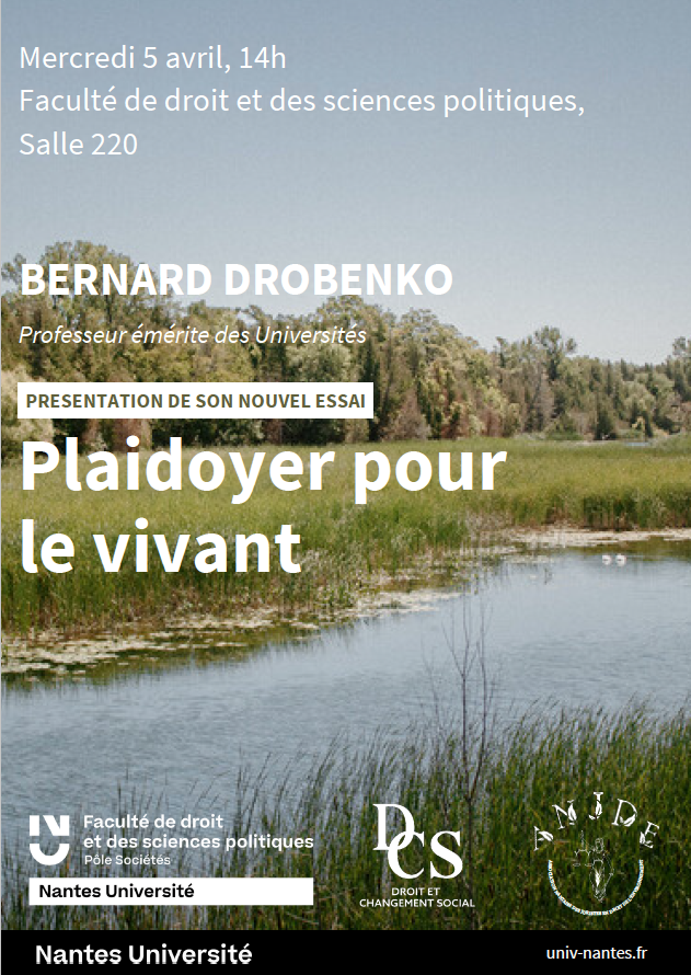 Plaidoyer pour le vivant - Bernard Drobenko