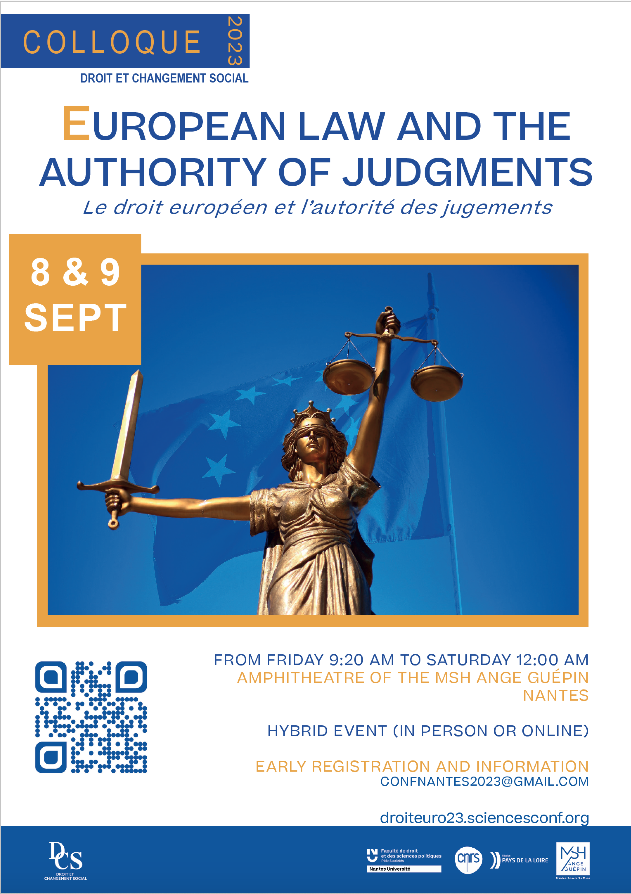 Colloque - European law and the autority of judgements