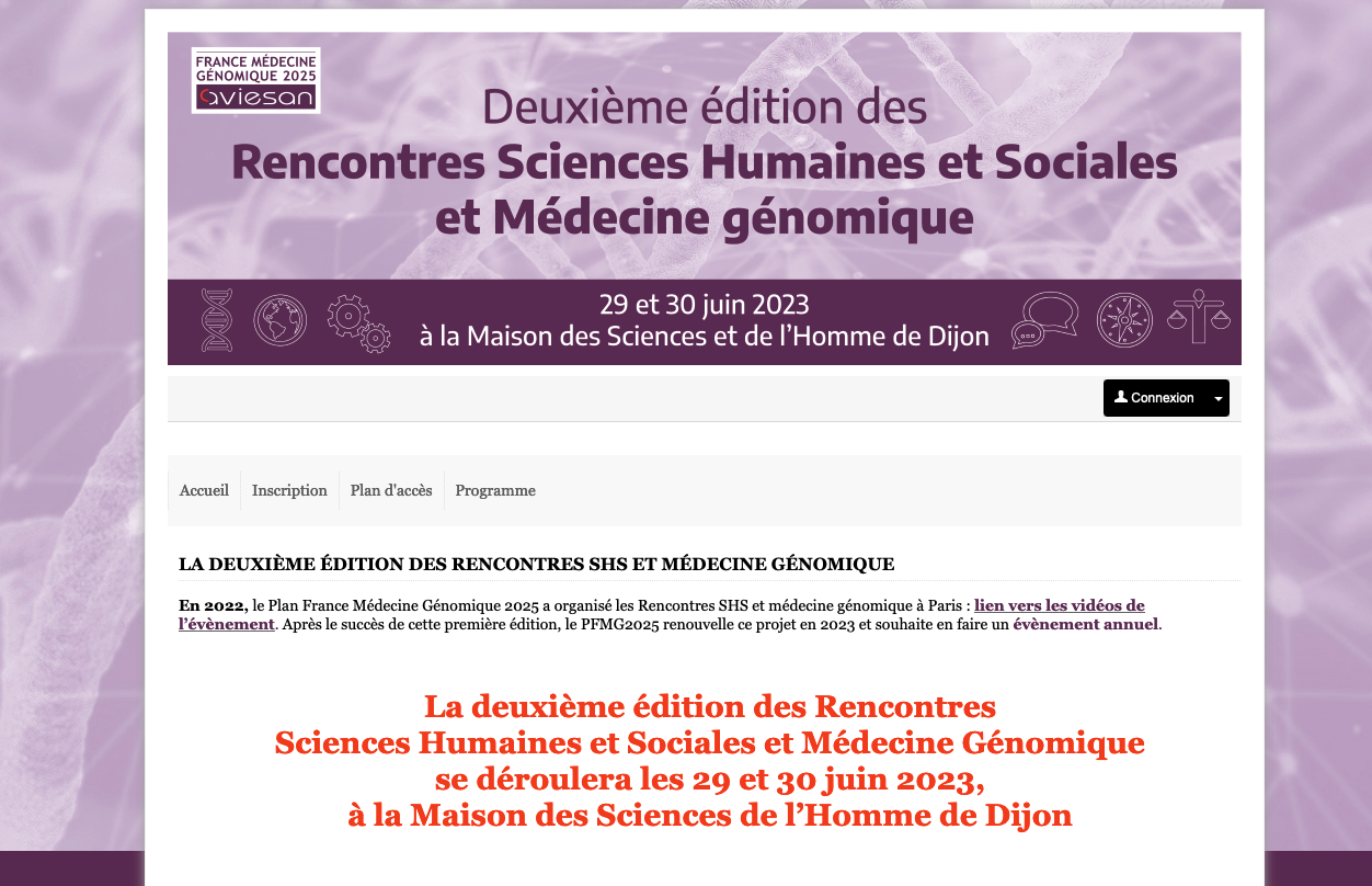 La deuxième édition des Rencontres Sciences Humaines et Sociales et Médecine Génomique