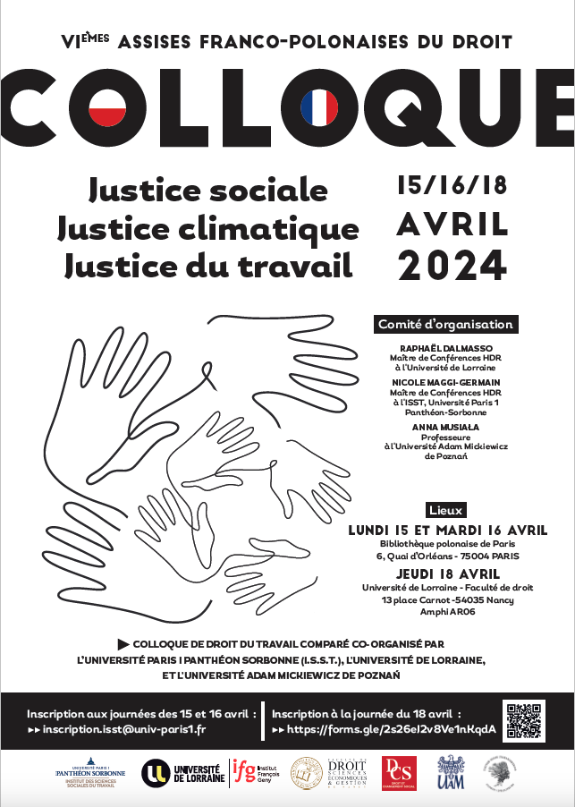 Colloque - Justice sociale Justice climatique Justice du travail - VIèmes Assises franco-polonaises du droit