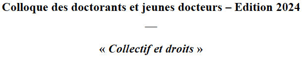 Collectif et droit