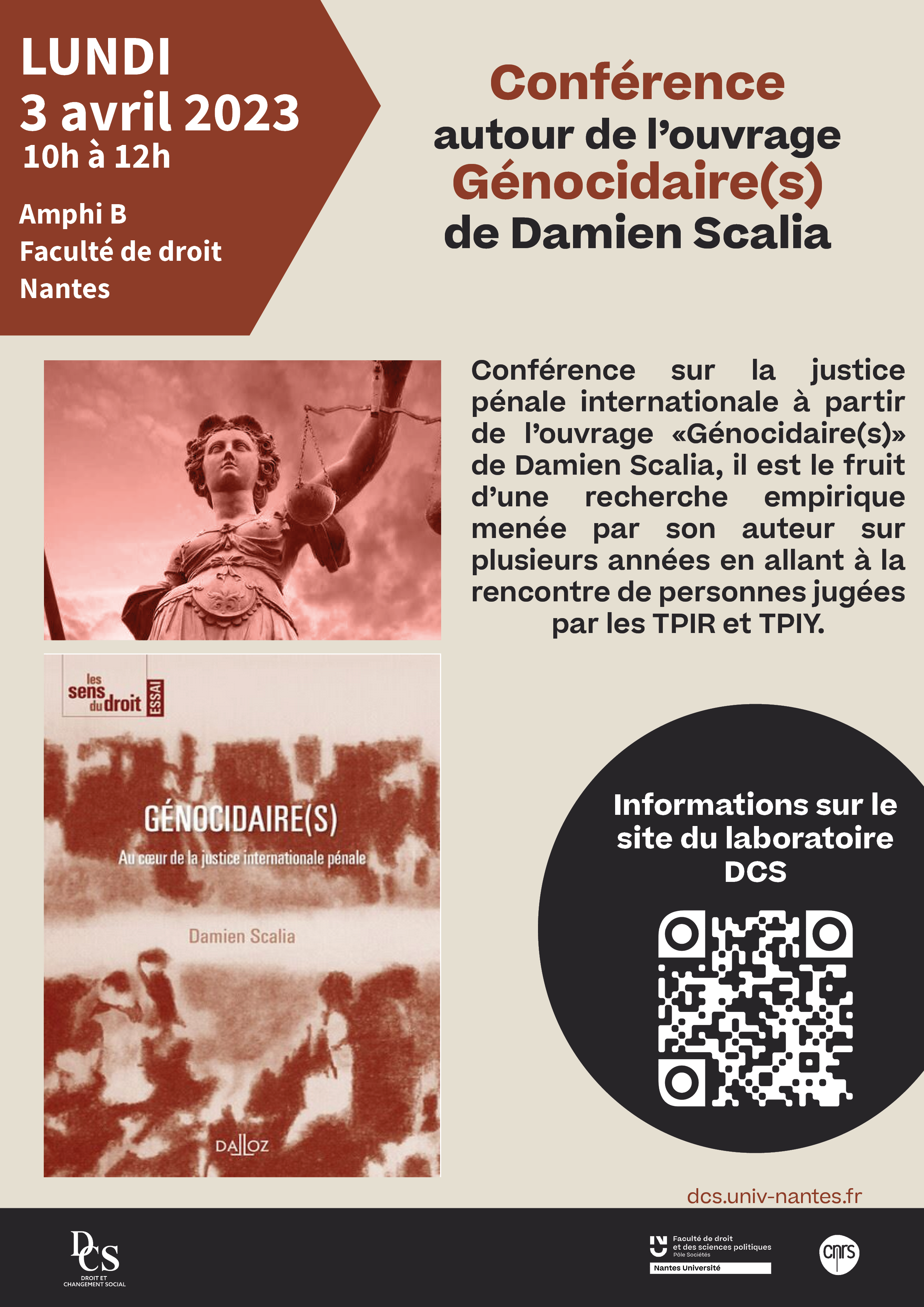 Conférence autour de l'ouvrage Génocidaire(s) de Damien Scalia