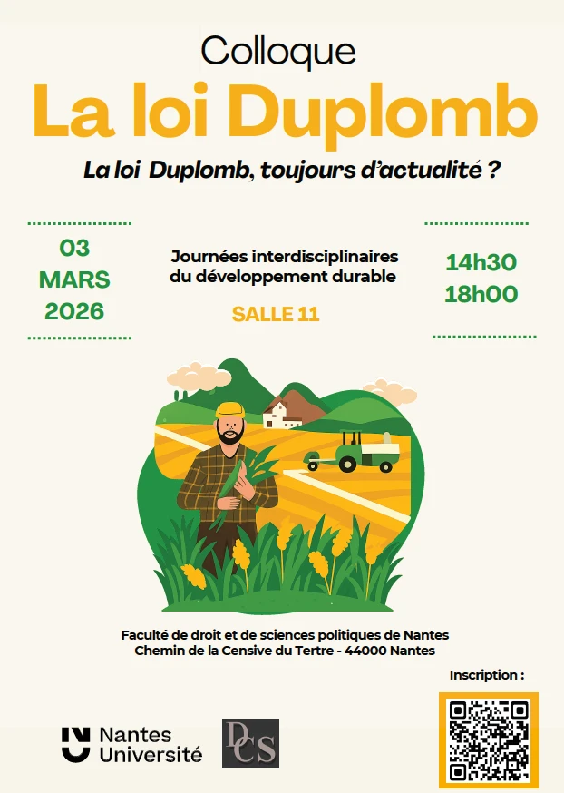 Colloque Master 2 Droit de la Concurrence et de la Consommation - La "loi Duplomb"