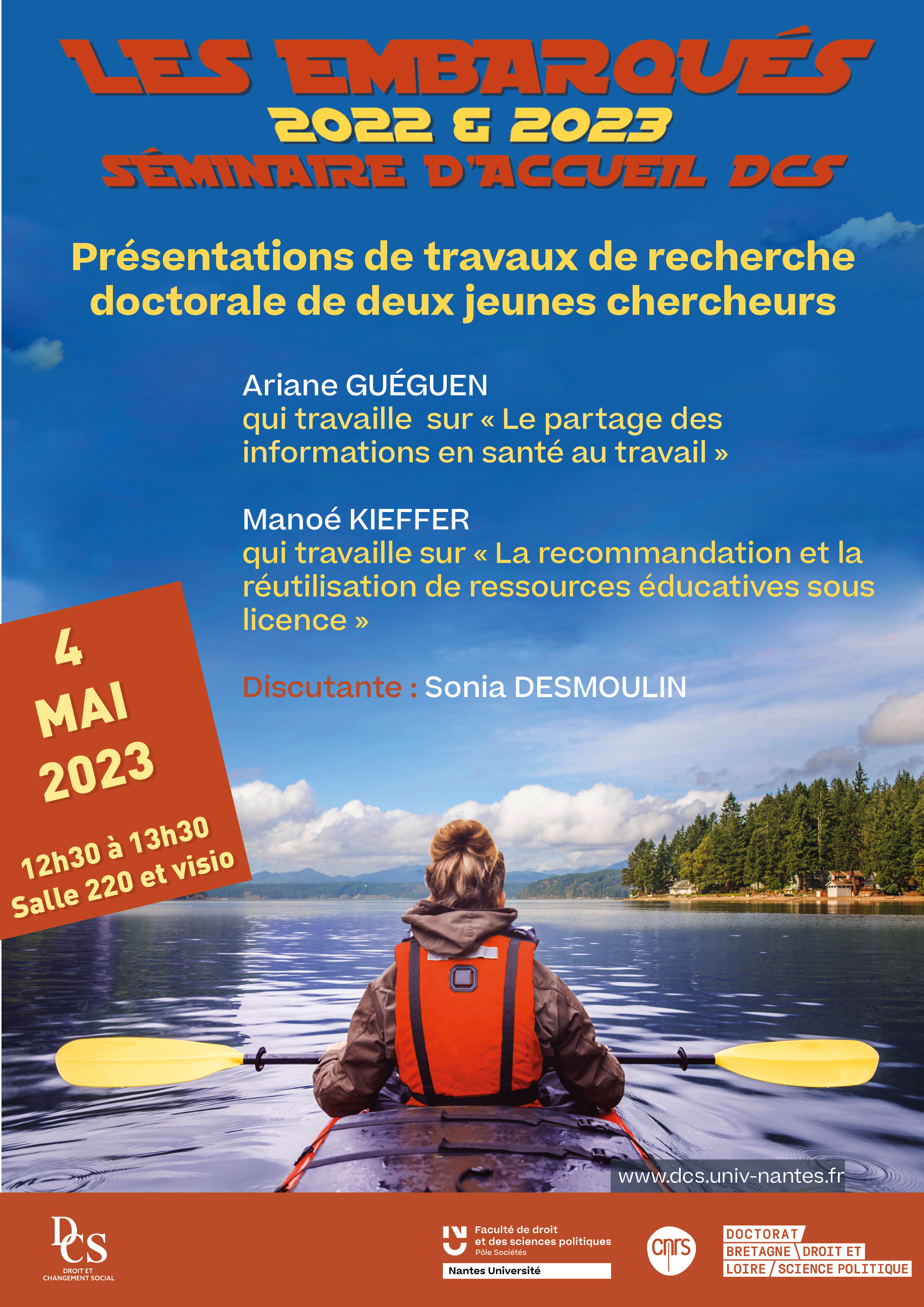 Les embarqués 2022-2023 - Présentations de travaux de recherche doctorale Ariane Guéguen & Manoé Kieffer