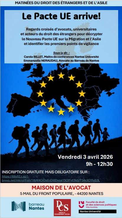 Le pacte UE arrive ! Regards croisés d’avocats, universitaires et acteurs du droit des étrangers pour décrypter le Nouveau Pacte UE sur la Migration et l’Asile et identifier les premiers points de vigilance