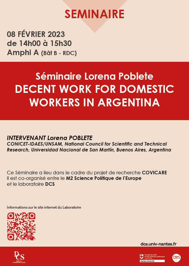 Séminaire Lorena Poblete - Decent Work for Domestic Workers in Argentina