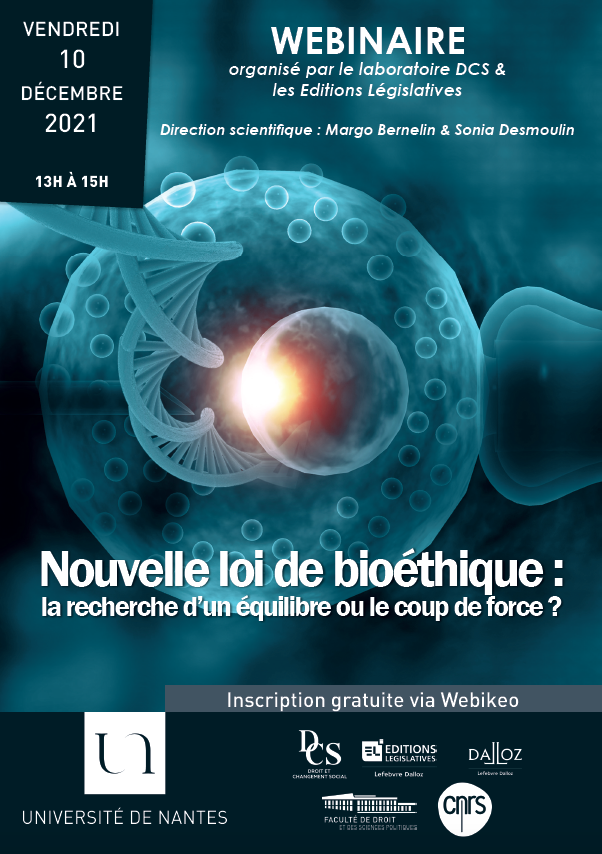 Webinaire - Nouvelle loi de bioéthique: la recherche d'un équilibre ou le coup de force?