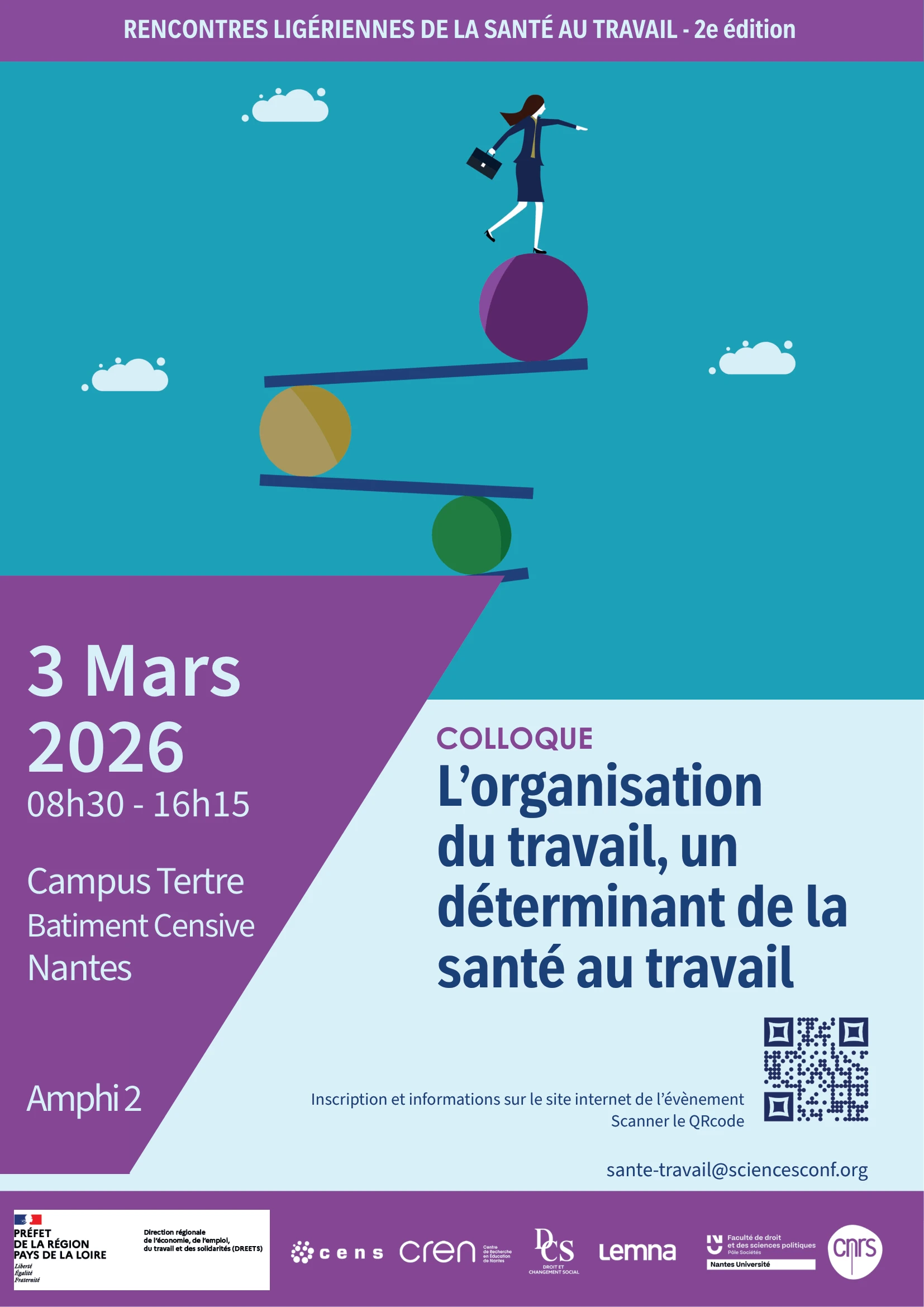 Rencontres ligériennes de la Santé au travail 2eme édition "L'organisation du travail, un déterminant de la santé au travail"
