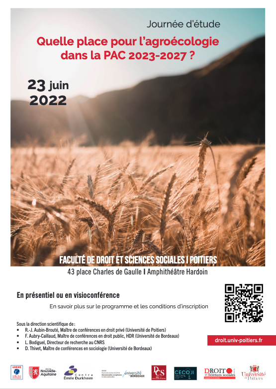 Journée d'étude - Quelle place pour l'agroécologie dans la PAC 2023-2027?