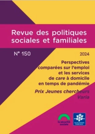 Couverture Numéro thématique RPSF - Perspectives comparées sur l'emploi et les services de care à domicile en temps de pandémie