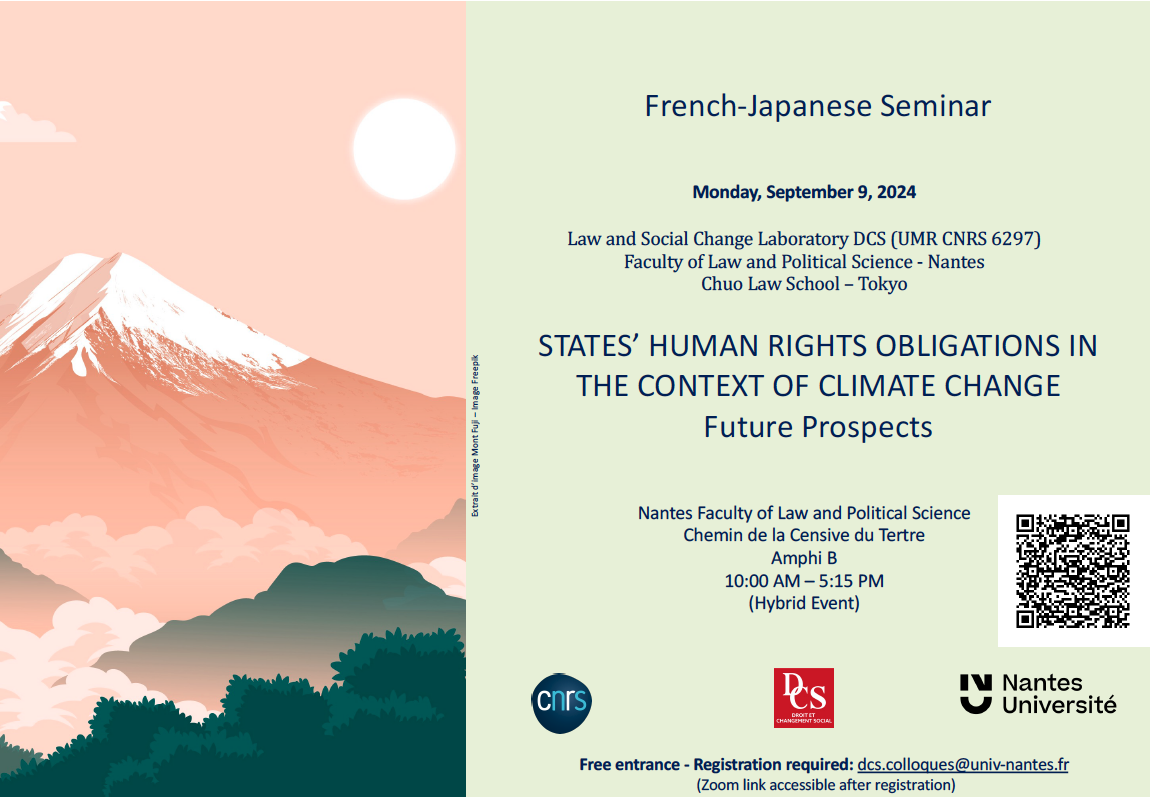 French-Japanese Seminar - States' Human Rights obligations in context of climate change